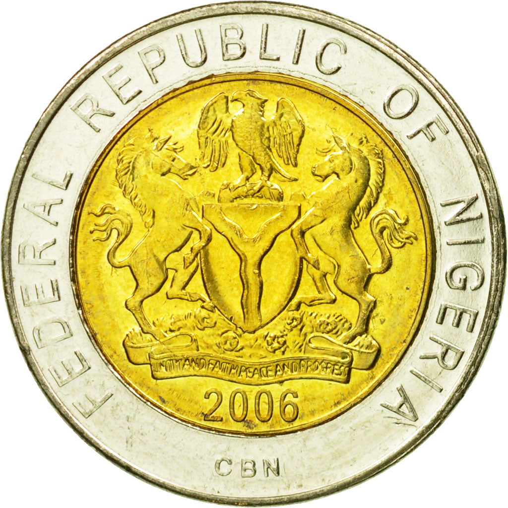 Monnaie, Nigéria, Naira, 2006, SUP, Bi-Metallic, KM:18