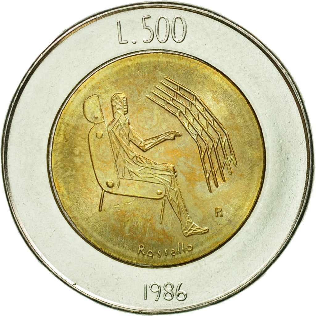 Monnaie, San Marino, 500 Lire, 1986, Rome, TTB, Bi-Metallic, KM:195