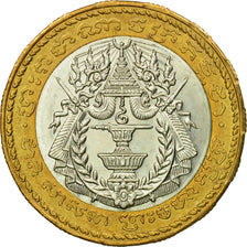 Coin, Cambodia, 500 Riels, 1994, AU(55-58), Bi-Metallic, KM:95