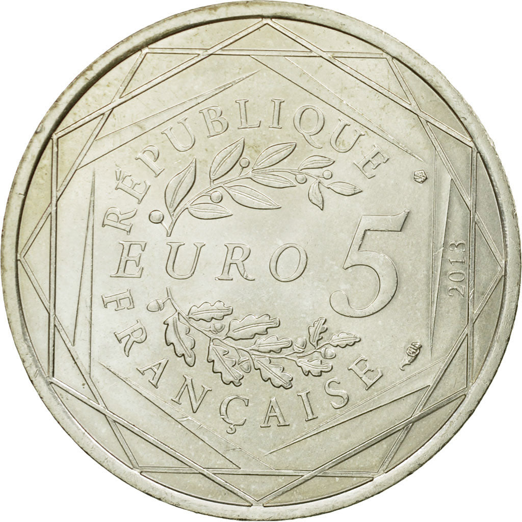 France, 5 Euro, Fraternité, 2013, MS(63), Silver