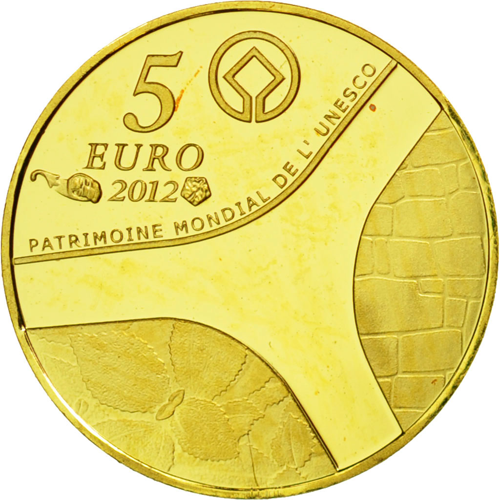 France, 5 Euro, Temple d'Abou-Simbel, 2012, MS(65-70), Gold, KM:1907