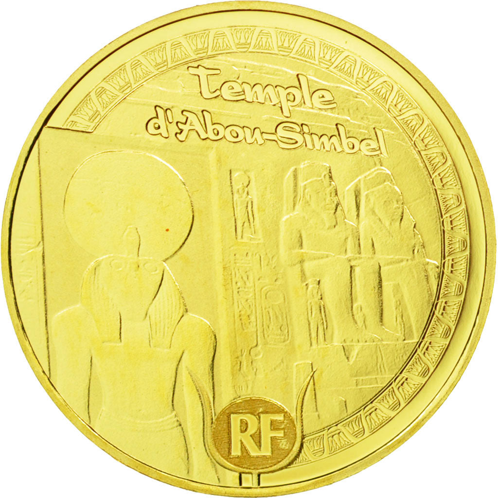 France, 5 Euro, Temple d'Abou-Simbel, 2012, MS(65-70), Gold, KM:1907