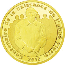 France, 5 Euro, 2012, MS(65-70), Gold, KM:1896
