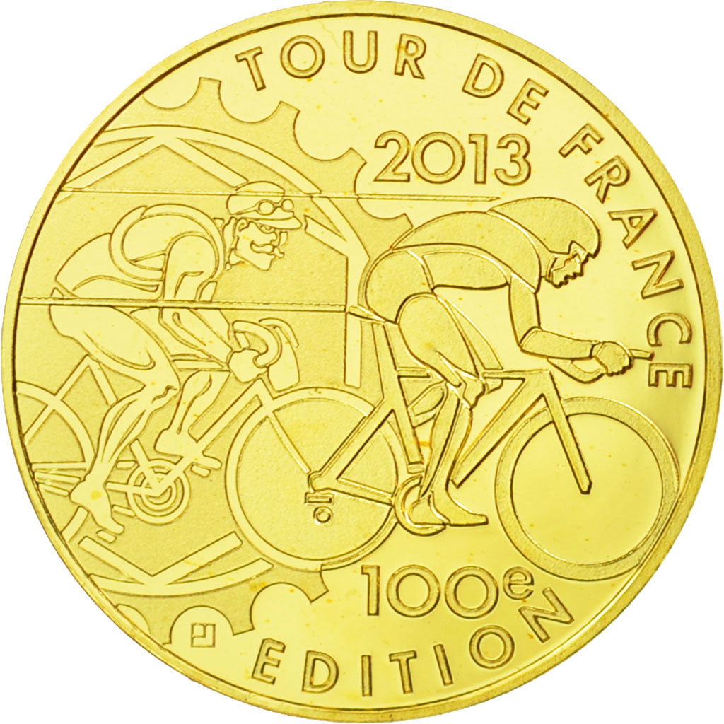 France, 5 Euro, 2013, MS(65-70), Gold