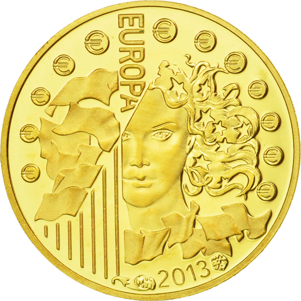 Francia, 5 Euro, 2013, FDC, Oro, KM:2092