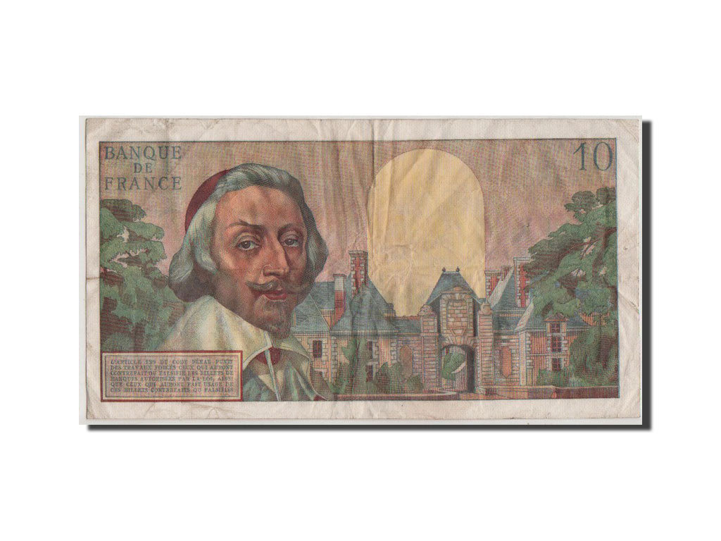 France, 10 Nouveaux Francs, 10 NF 1959-1963 ''Richelieu'', 1959, KM #142a,...
