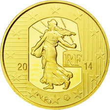 France, 5 Euro, Semeuse, 2014, PROOF MS(65-70), Gold