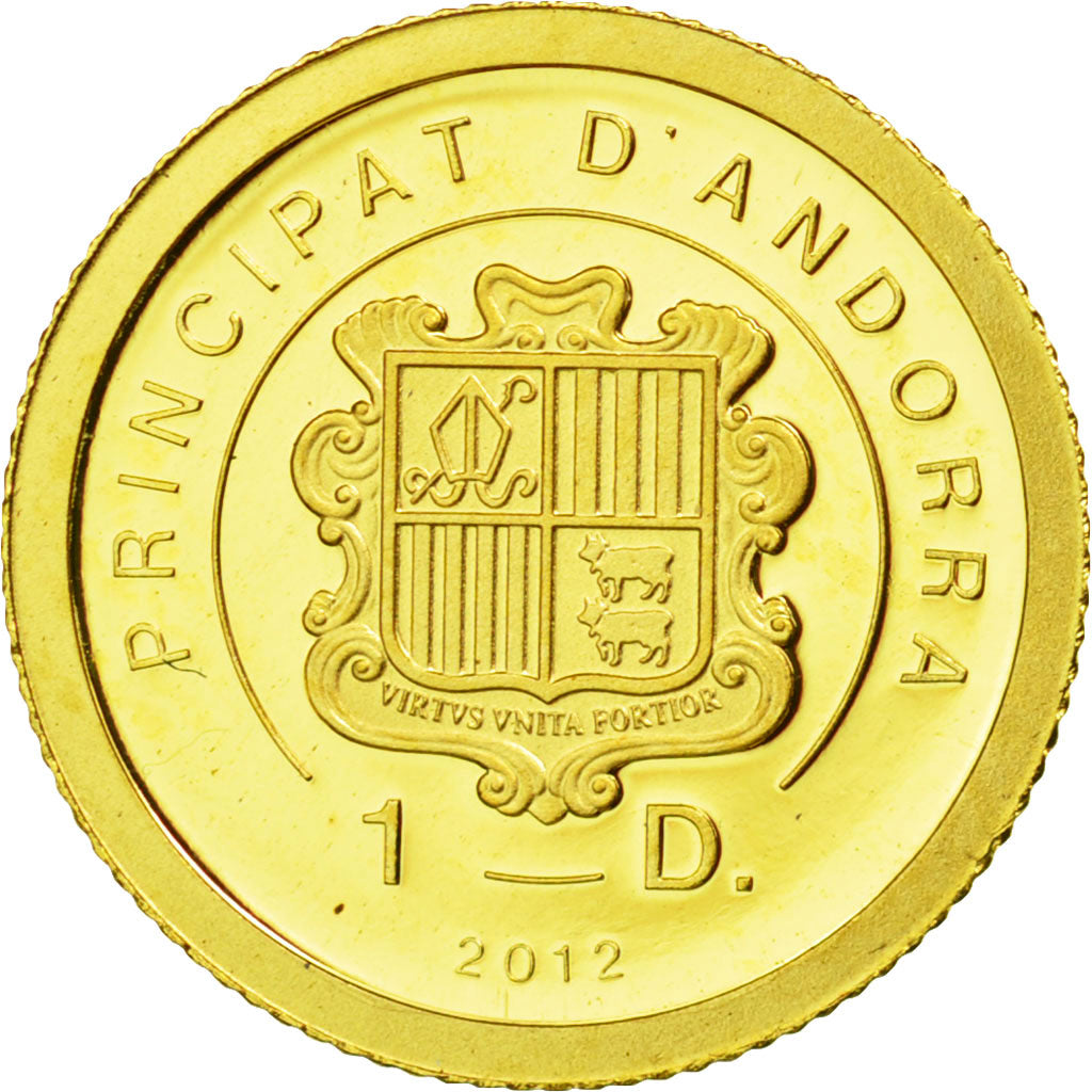 Moneda, Andorra, Diner, 2012, FDC, Oro