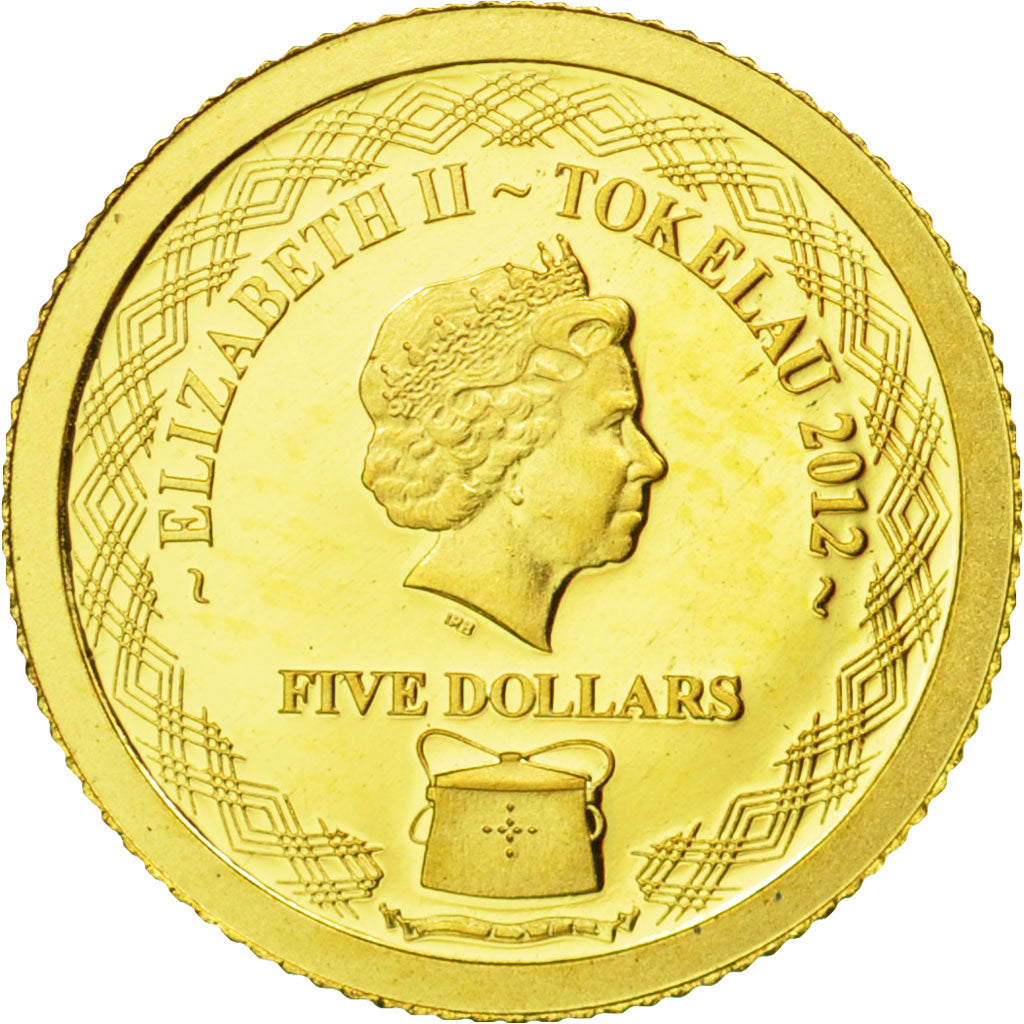 Münze, Tokelau, 5 Dollars, 2012, STGL, Gold