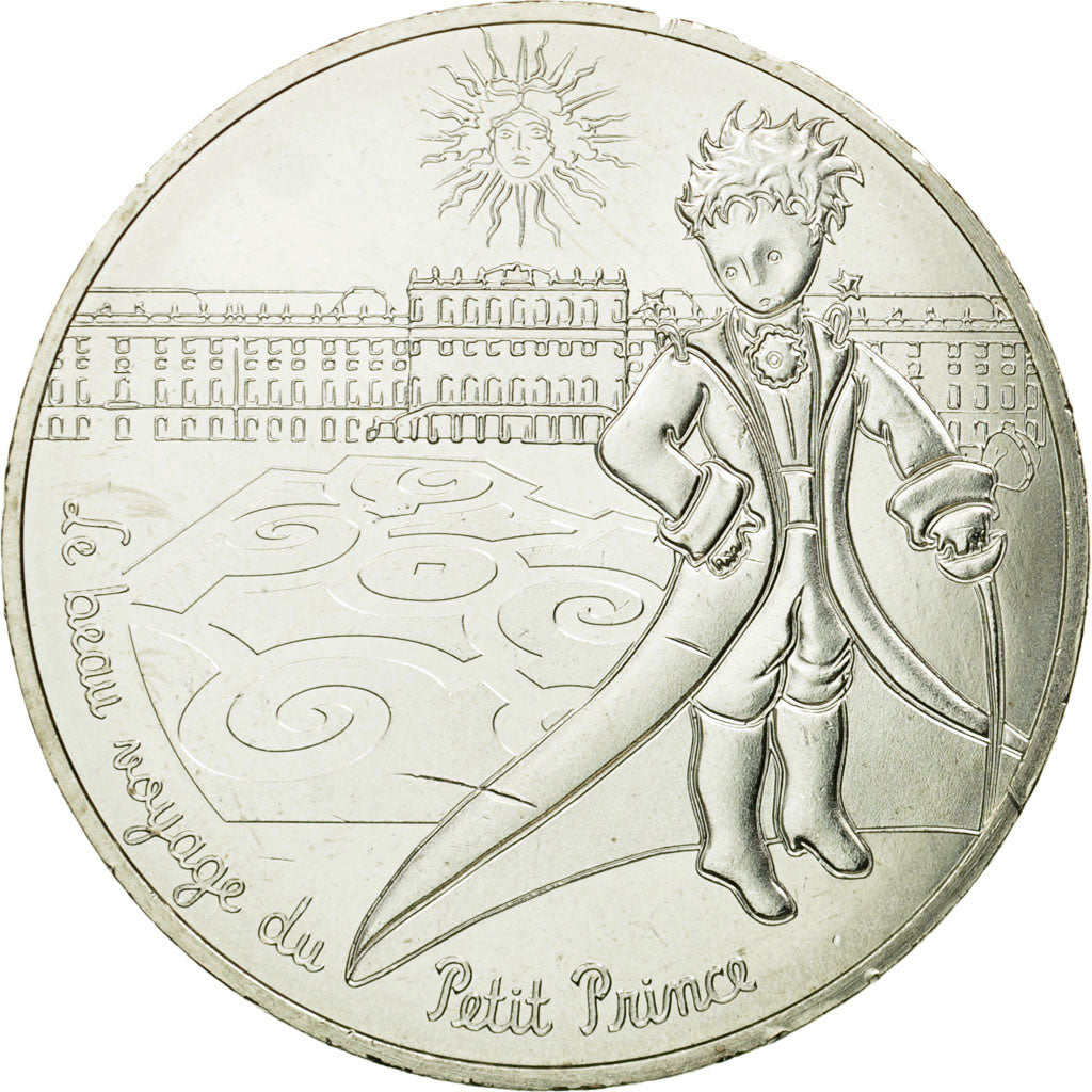 France, 10 Euro, Petit prince visite Versailles, 2016, MS(65-70), Silver