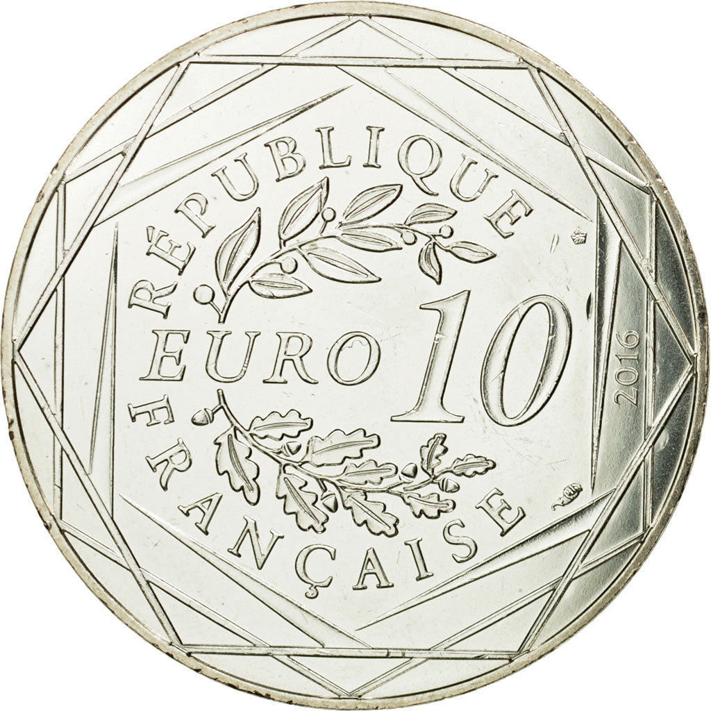 France, 10 Euro, Petit prince au marché de Noël, 2016, FDC, Argent