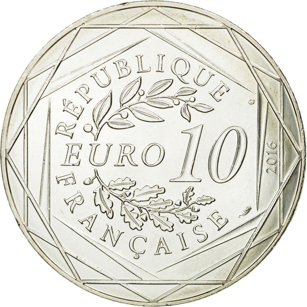 France, 10 Euro, Petit prince à la pétanque, 2016, FDC, Argent