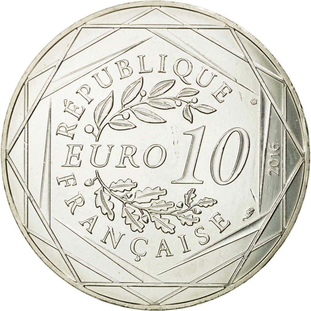 France, 10 Euro, Petit prince à la mer, 2016, MS(65-70), Silver