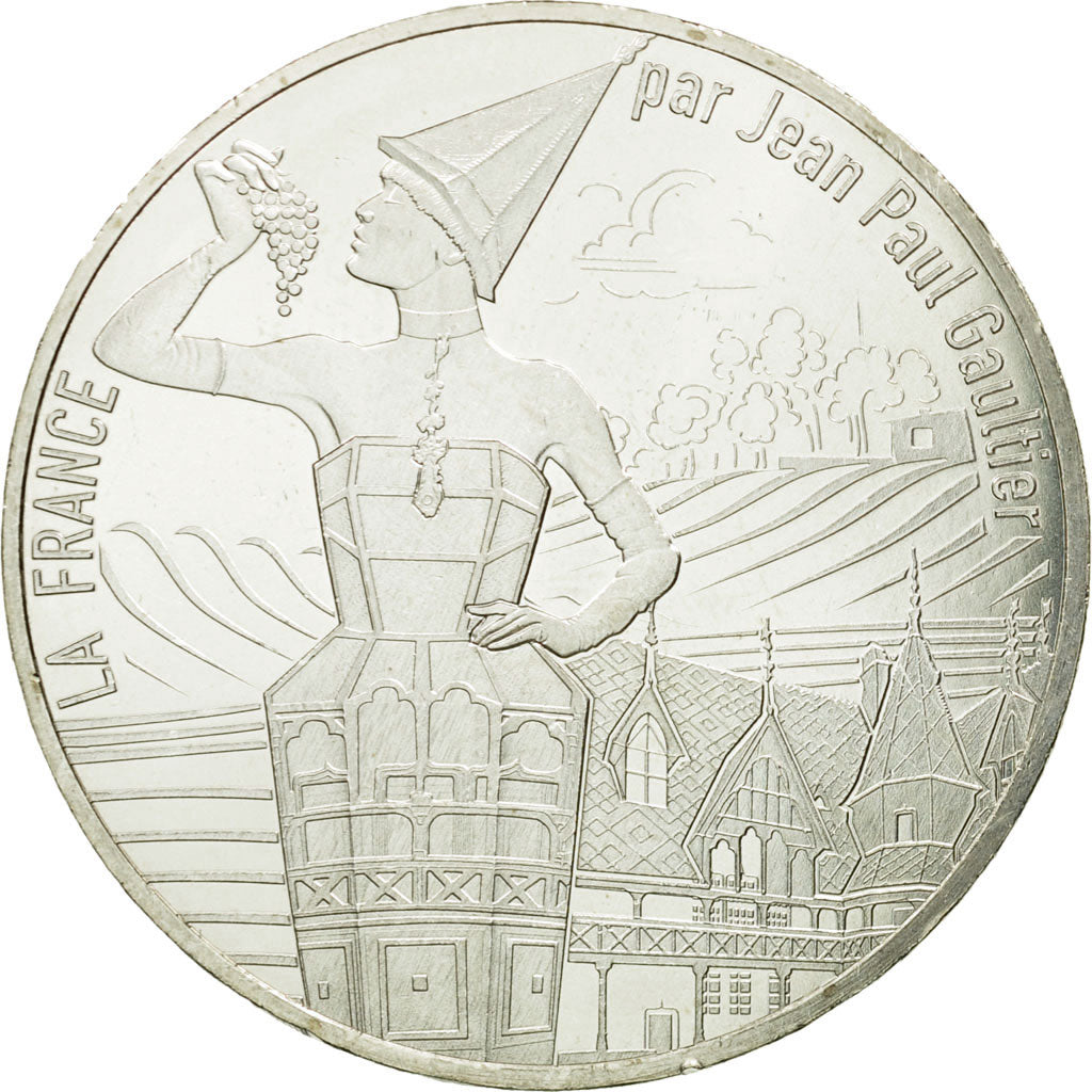 France, 10 Euro, La Bourgogne millésimée, 2017, MS(65-70), Silver