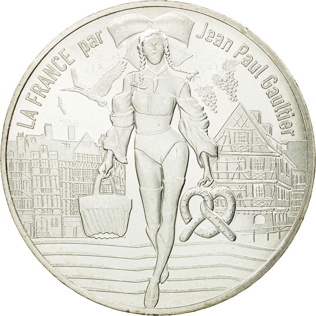 France, 10 Euro, L'Alsace gourmande, 2017, MS(65-70), Silver