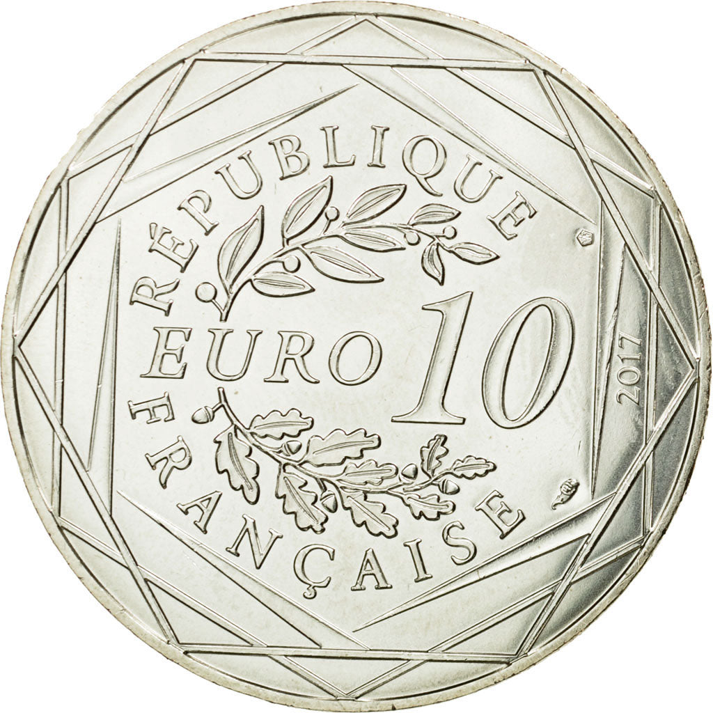 France, 10 Euro, L'Alsace gourmande, 2017, MS(65-70), Silver