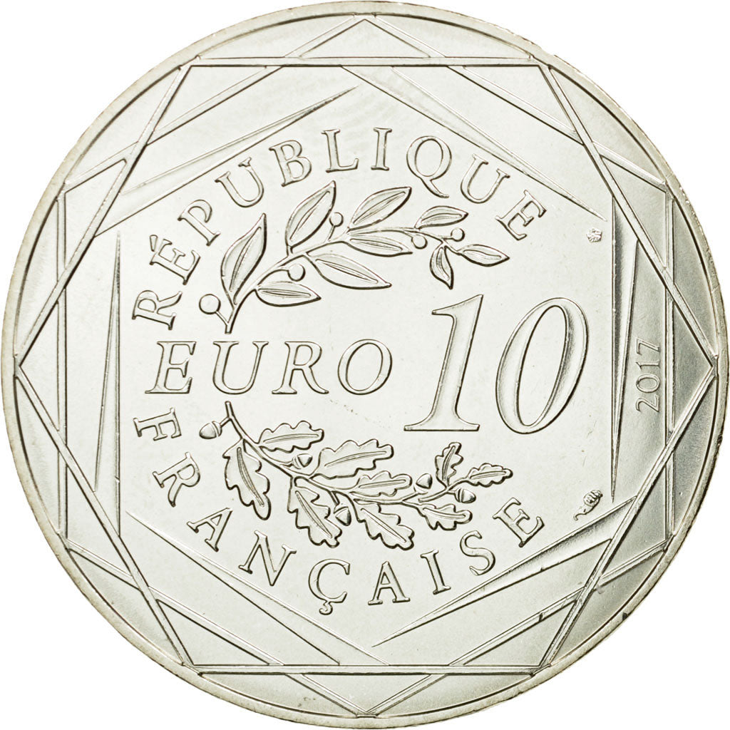 France, 10 Euro, Le Languedoc enchanteur, 2017, MS(65-70), Silver
