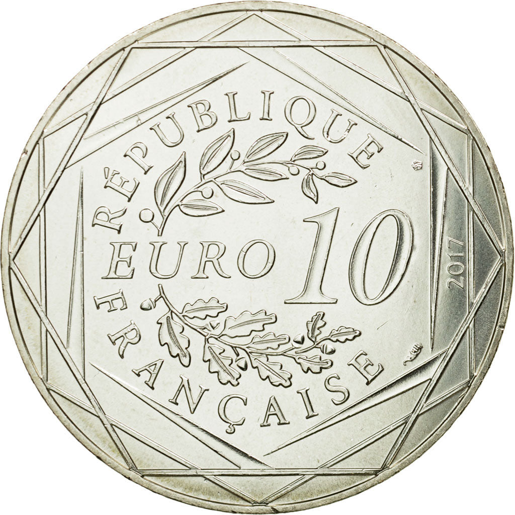 France, 10 Euro, Le Roussillon dansant, 2017, MS(65-70), Silver