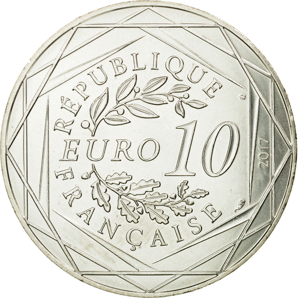 France, 10 Euro, La Bretagne pêchue, 2017, MS(65-70), Silver