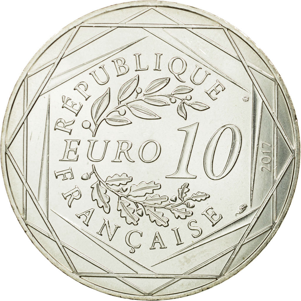 France, 10 Euro, La Provence rayonnante, 2017, MS(65-70), Silver