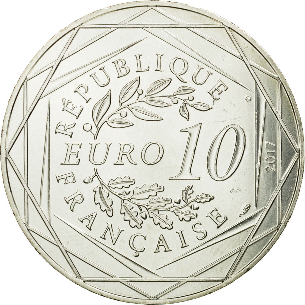 France, 10 Euro, La Corse, Corsica, 2017, MS(65-70), Silver