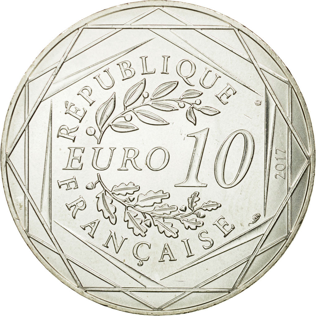 France, 10 Euro, Lyon la lumineuse, 2017, MS(65-70), Silver