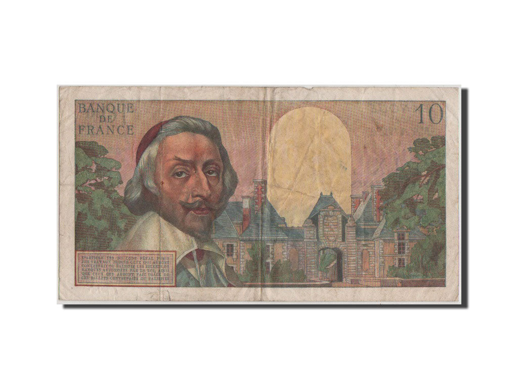 France, 10 Nouveaux Francs, 10 NF 1959-1963 ''Richelieu'', 1959, KM #142a,...