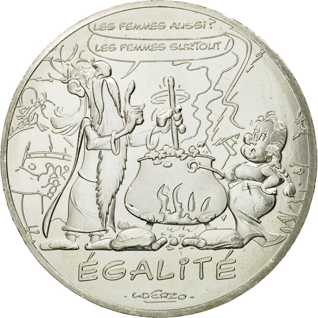 France, 10 Euro, Egalité, Druide, 2015, MS(65-70), Silver