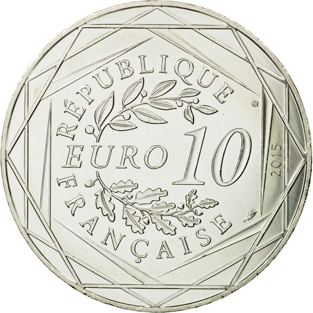 France, 10 Euro, Egalité, Abraracourcix, Assurancetourix, 2015, MS(65-70)