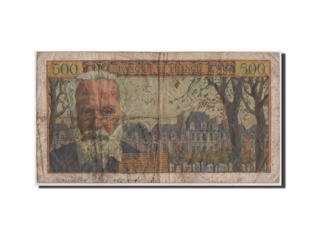 France, 500 Francs, 500 F 1954-1958 ''Victor Hugo'', 1958, KM #133b, F(12-15),..