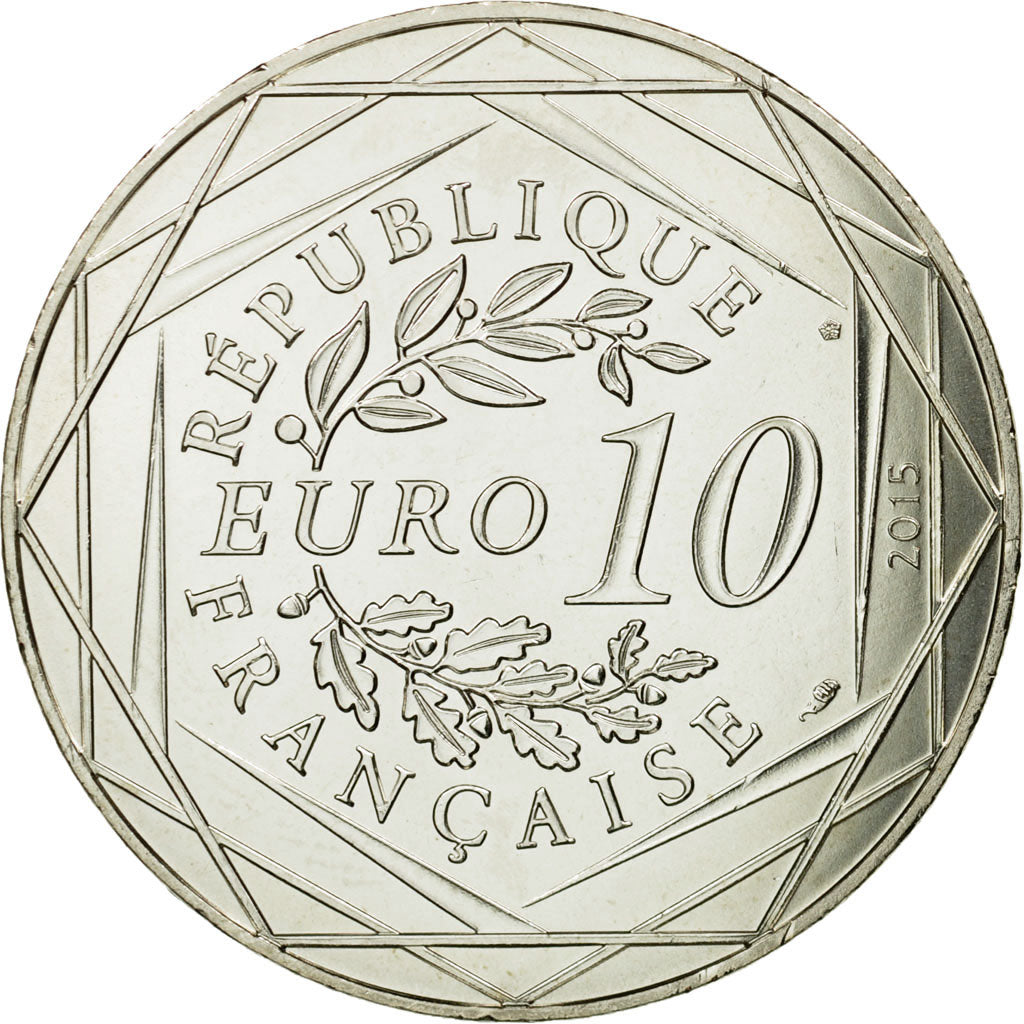 France, 10 Euro, Egalité, Obélix, Mme Agecanonix, 2015, MS(65-70), Silver