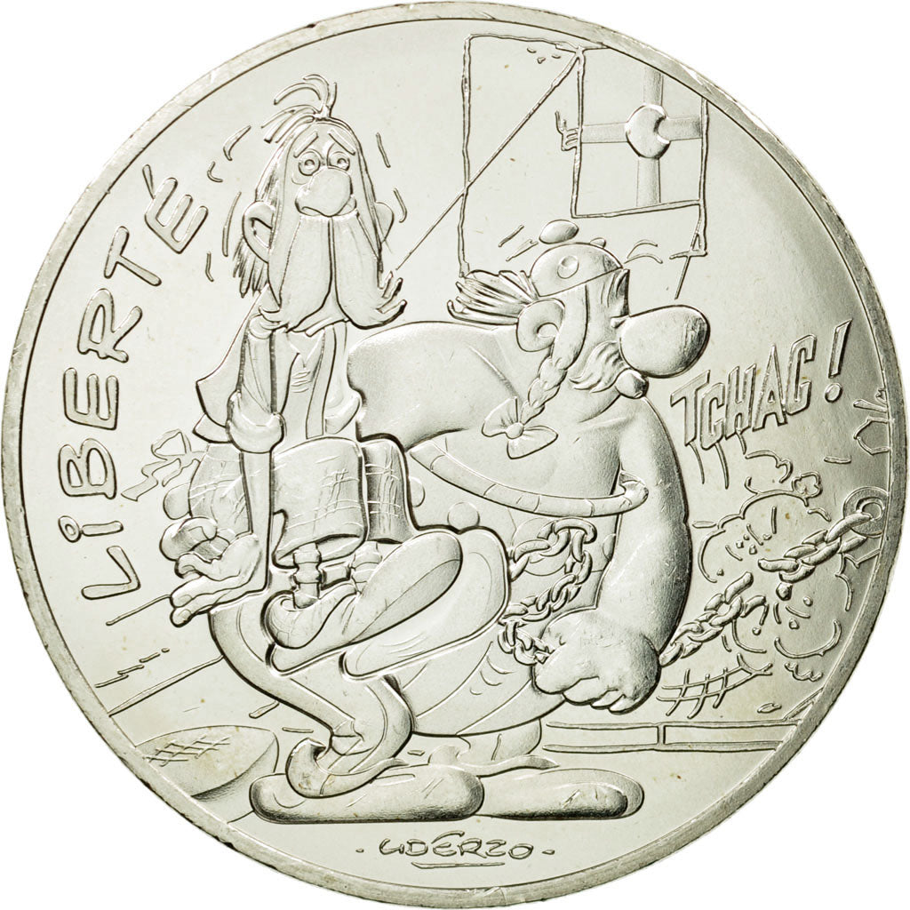 France, 10 Euro, Liberté Obélix chez les Bretons, 2015, MS(65-70), Silver