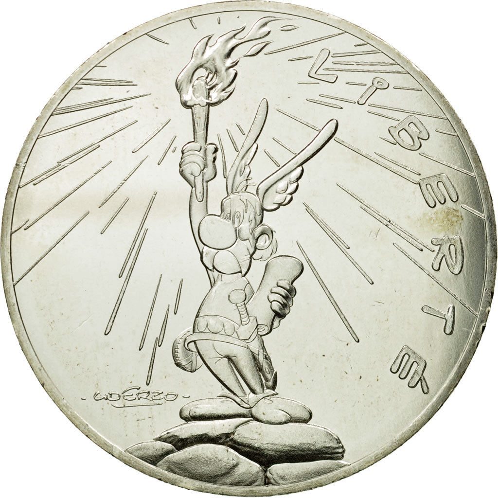 Frankrijk, 10 Euro, Liberté Astérix Flamme, 2015, FDC, Zilver