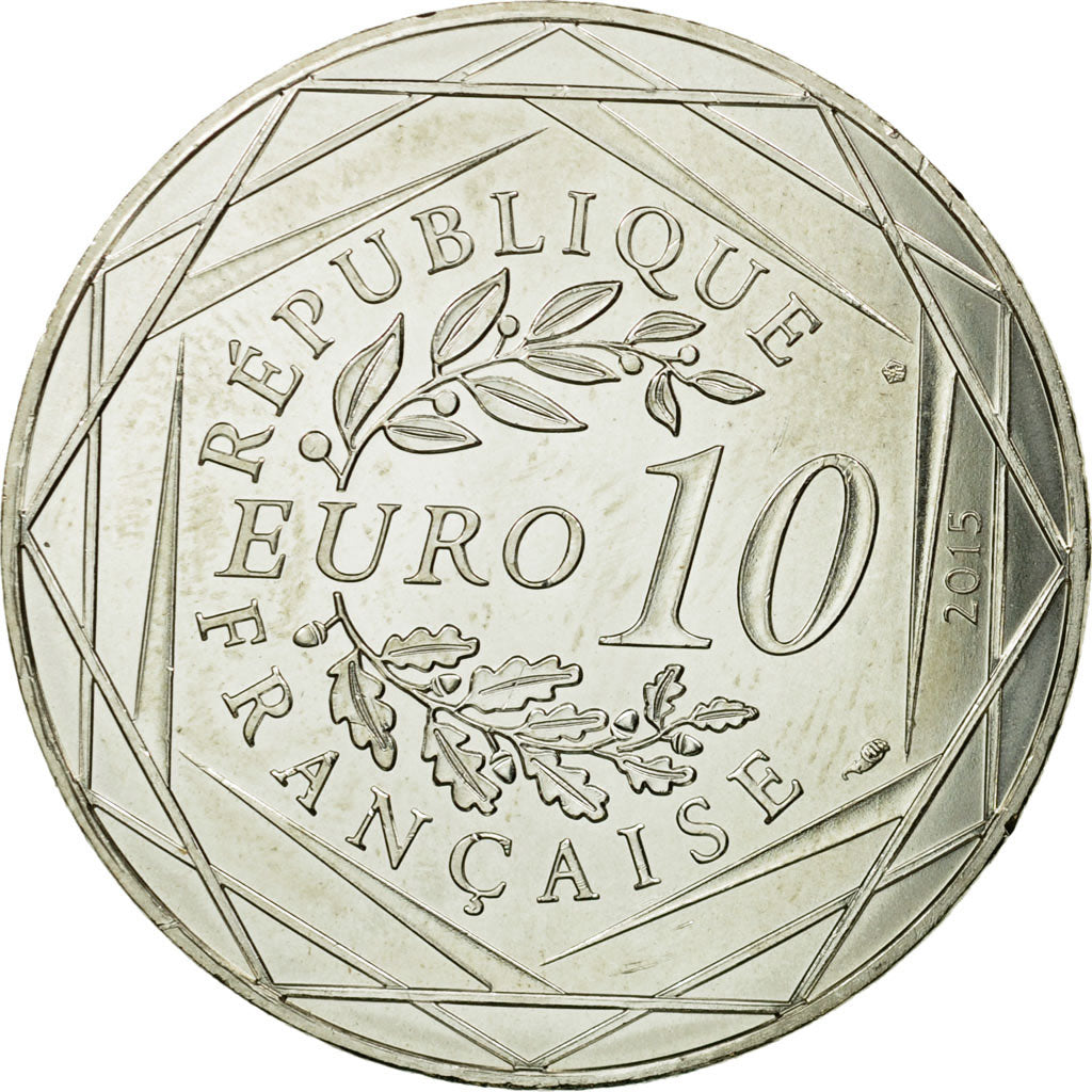 Frankrijk, 10 Euro, Liberté Astérix Flamme, 2015, FDC, Zilver