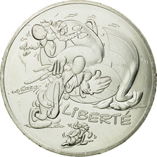France, 10 Euro, Liberté Astérix, Obélix, 2015, MS(65-70), Silver