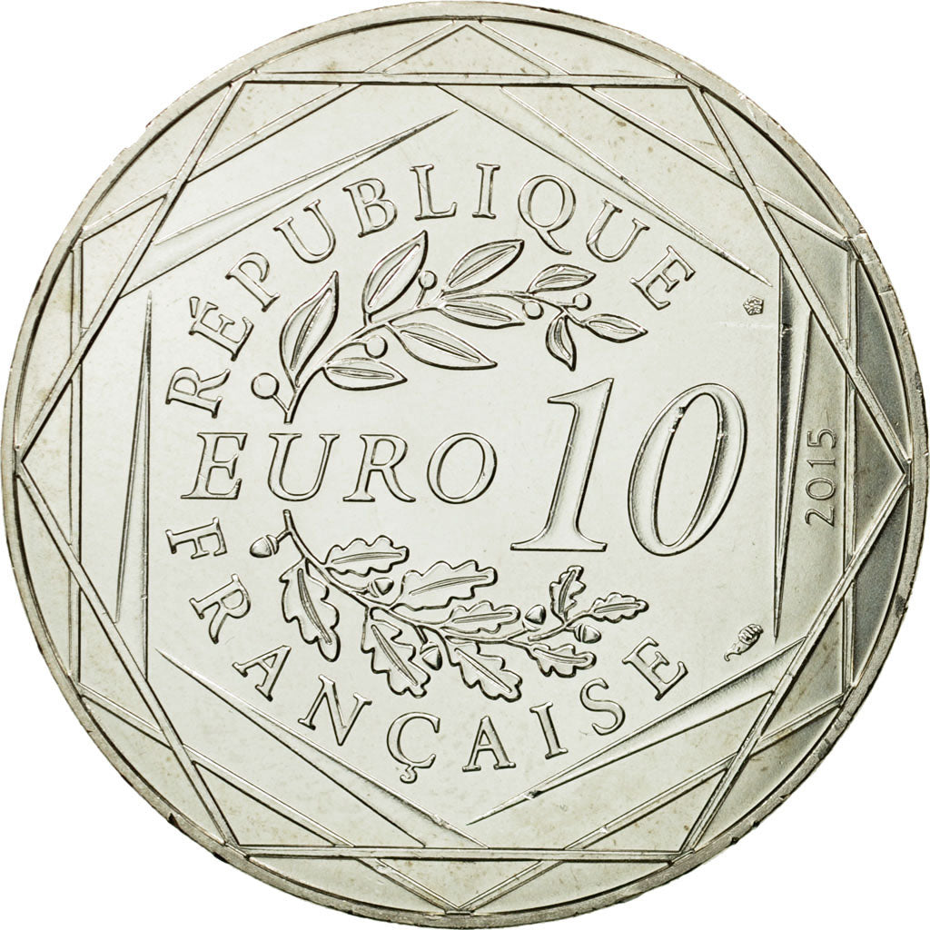 France, 10 Euro, Liberté Agecanonix, 2015, MS(65-70), Silver