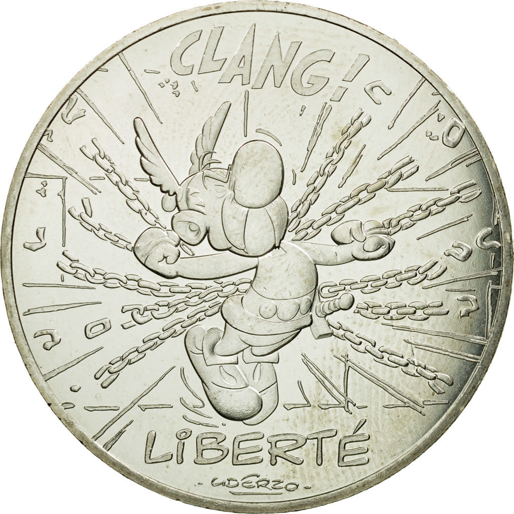 France, 10 Euro, Liberté, Astérix Potion, 2015, MS(65-70), Silver