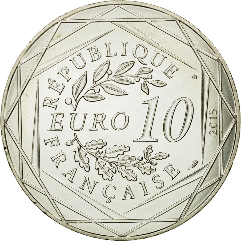 France, 10 Euro, Liberté, Astérix Potion, 2015, MS(65-70), Silver