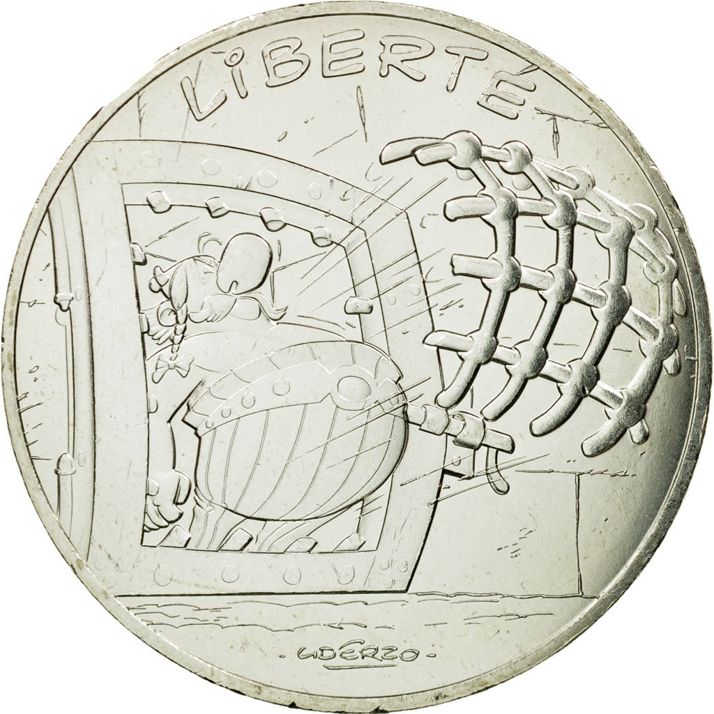 France, 10 Euro, Liberté, Obélix, 2015, MS(65-70), Silver