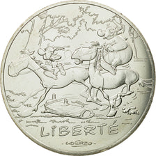 France, 10 Euro, Liberté, Astérix Obélix à cheval, 2015, MS(65-70), Silver