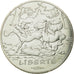 France, 10 Euro, Liberté, Astérix Obélix à cheval, 2015, MS(65-70), Silver