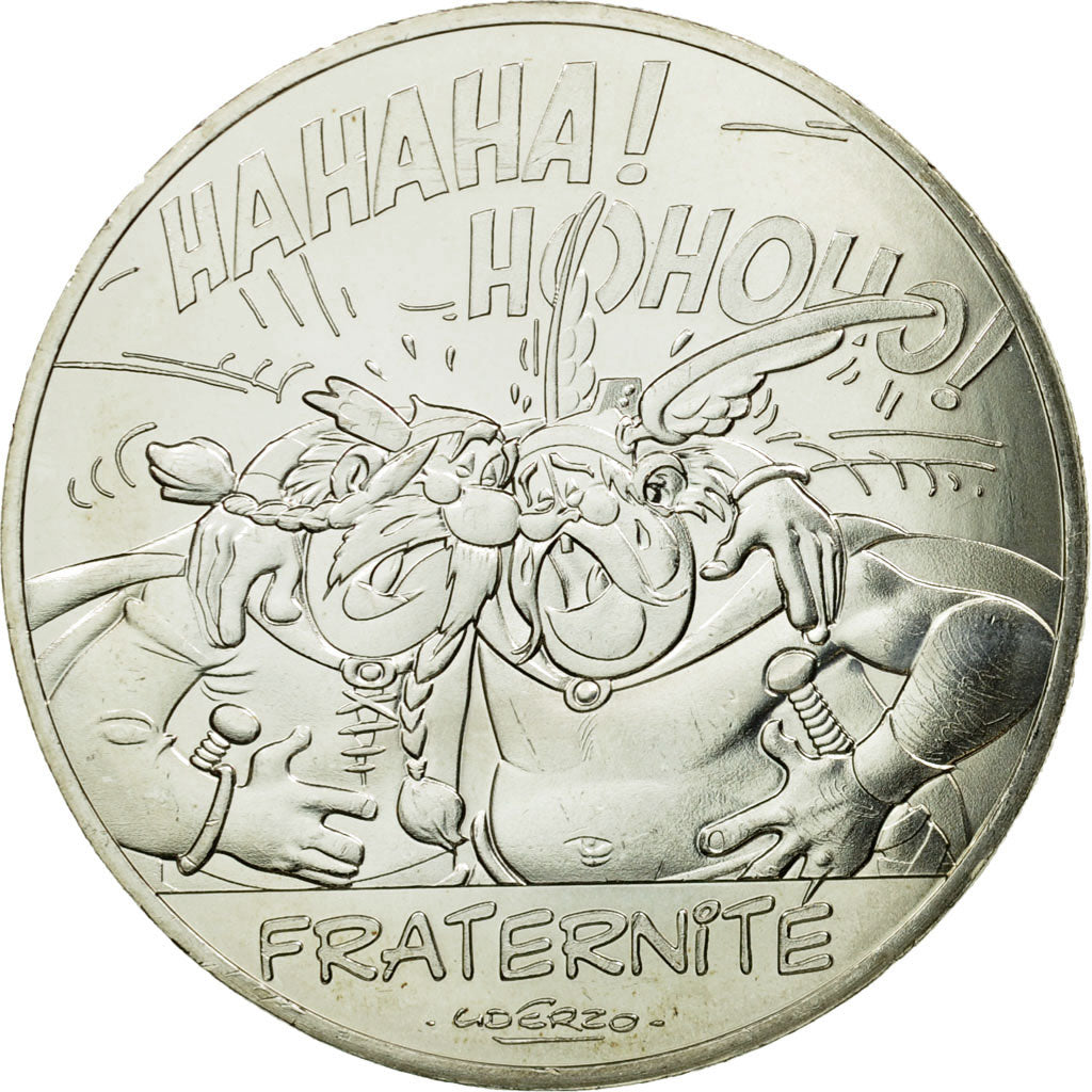 France, 10 Euro, Fraternité, Abraracourcix, 2015, MS(65-70), Silver