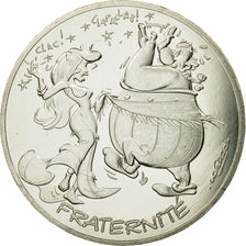 France, 10 Euro, Fraternité, Obélix, Danse, 2015, MS(65-70), Silver