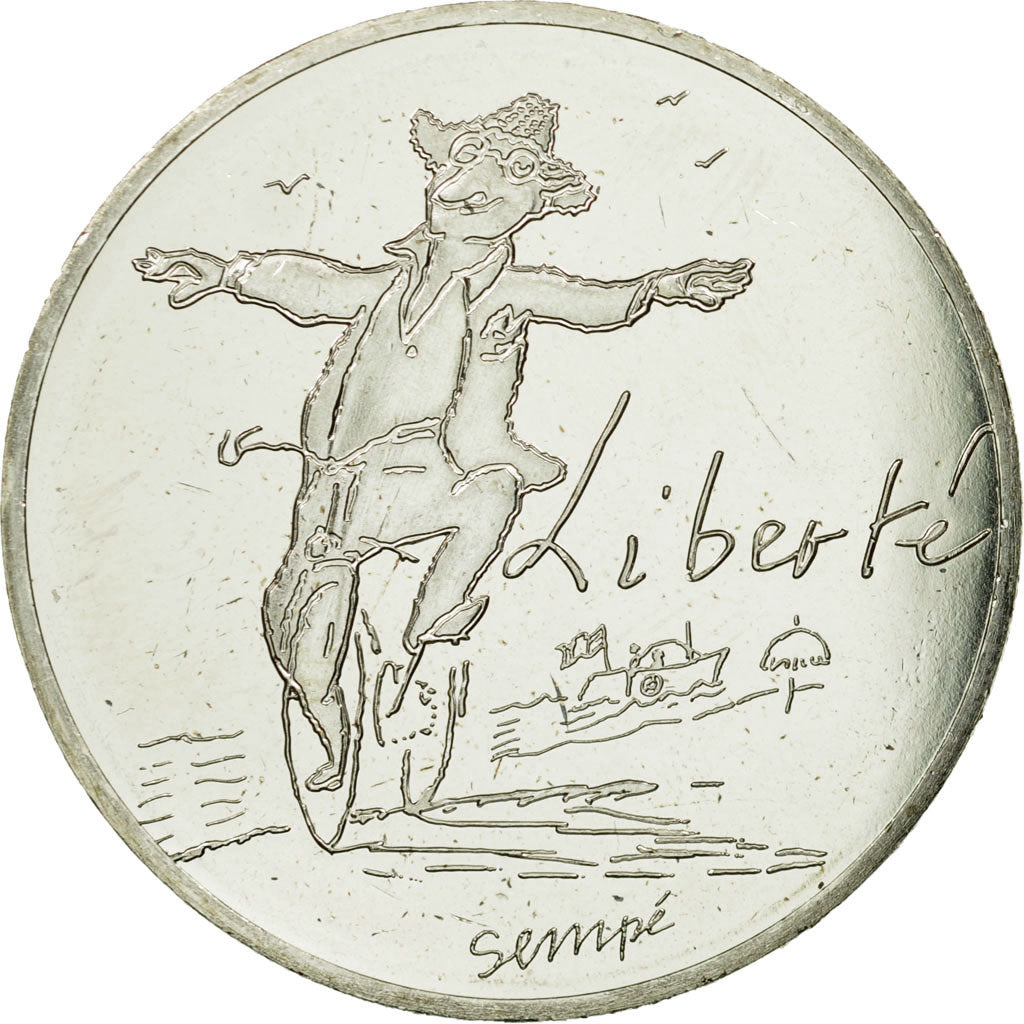 Francia, 10 Euro, Liberté Eté Sempé, 2014, FDC, Argento