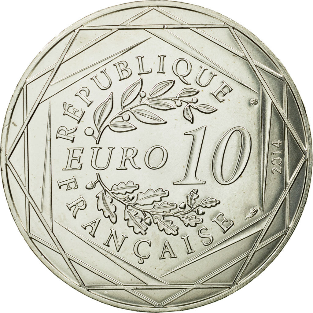 Francia, 10 Euro, Liberté Eté Sempé, 2014, FDC, Argento