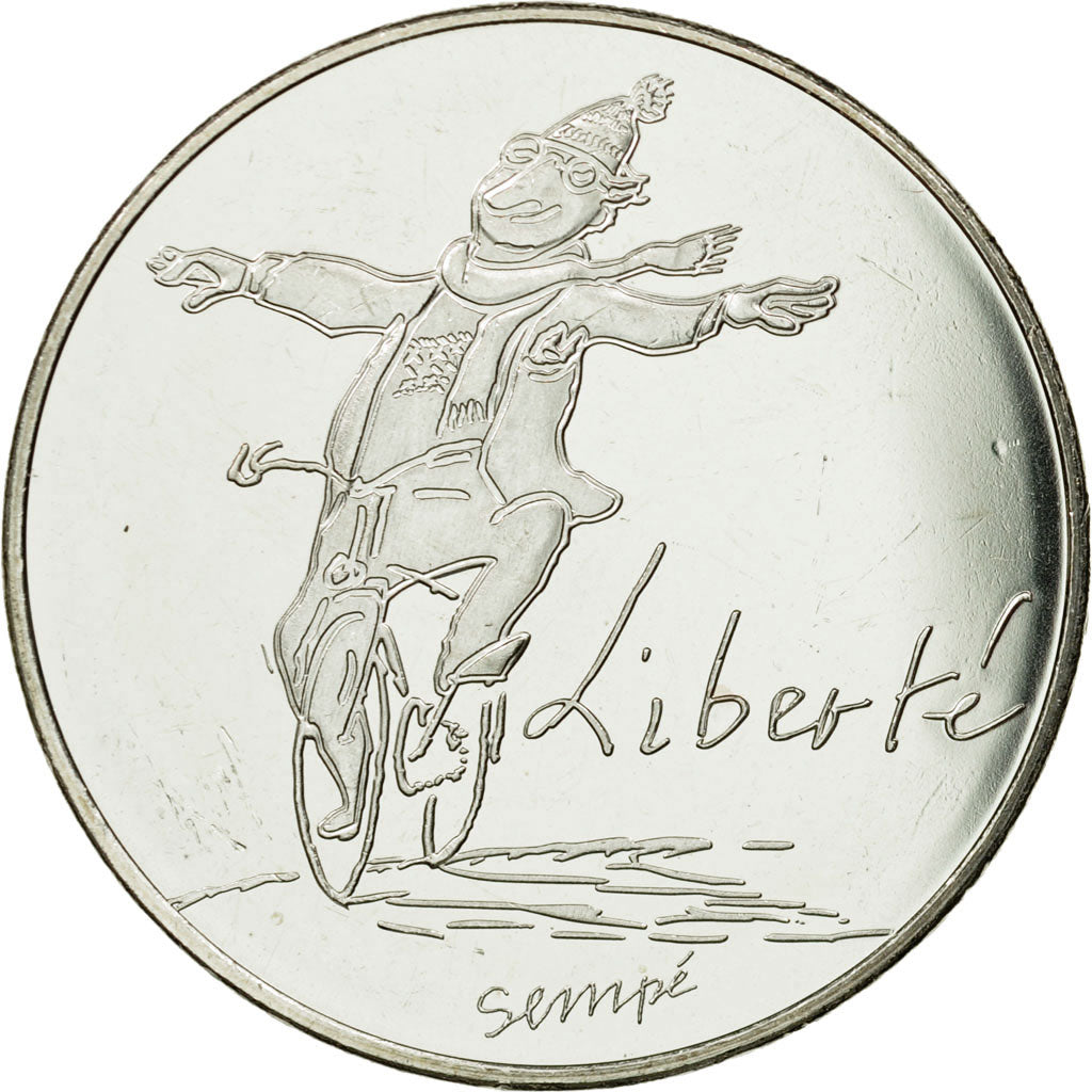 Francia, 10 Euro, Liberté Hiver Sempé, 2014, FDC, Argento