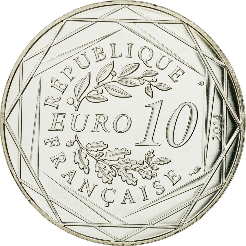 Francia, 10 Euro, Liberté Hiver Sempé, 2014, FDC, Argento