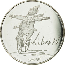 France, 10 Euro, Liberté Hiver Sempé, 2014, MS(65-70), Silver