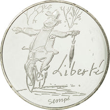 France, 10 Euro, Liberté Automne Sempé, 2014, FDC, Argent
