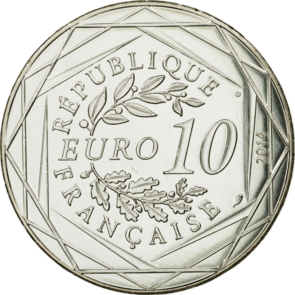 France, 10 Euro, Liberté Automne Sempé, 2014, FDC, Argent